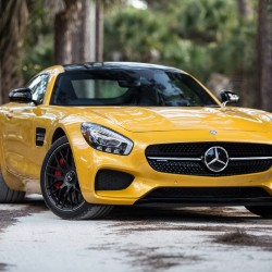 Yellow Mercedes-Benz AMG GT Sports Car
